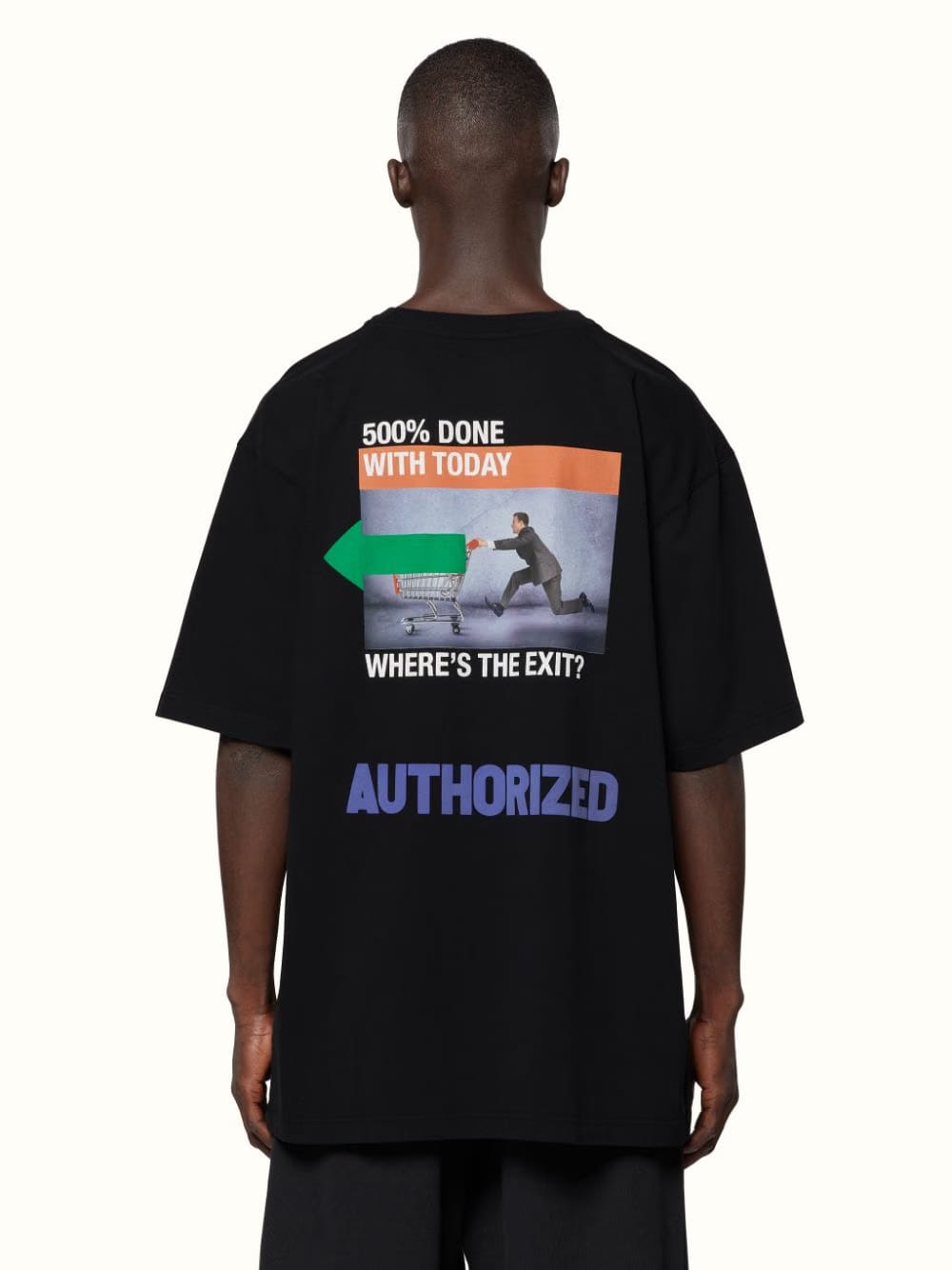 Heron Preston SS Tee OS A.F. Authorized Black