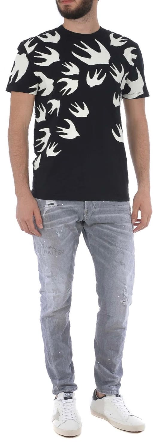 McQ Alexander McQueen Swallow Degradé T-Shirt Black