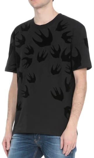 McQ Alexander McQueen Swallow Degradé T-Shirt Darkest Black