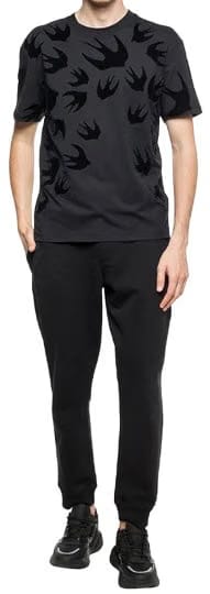 McQ Alexander McQueen Swallow Degradé T-Shirt Darkest Black