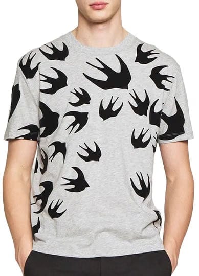 McQ Alexander McQueen Swallow Degradé T-Shirt Grey