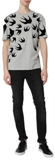 McQ Alexander McQueen Swallow Degradé T-Shirt Grey