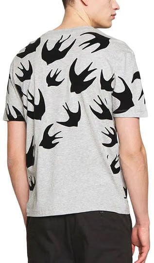 McQ Alexander McQueen Swallow Degradé T-Shirt Grey
