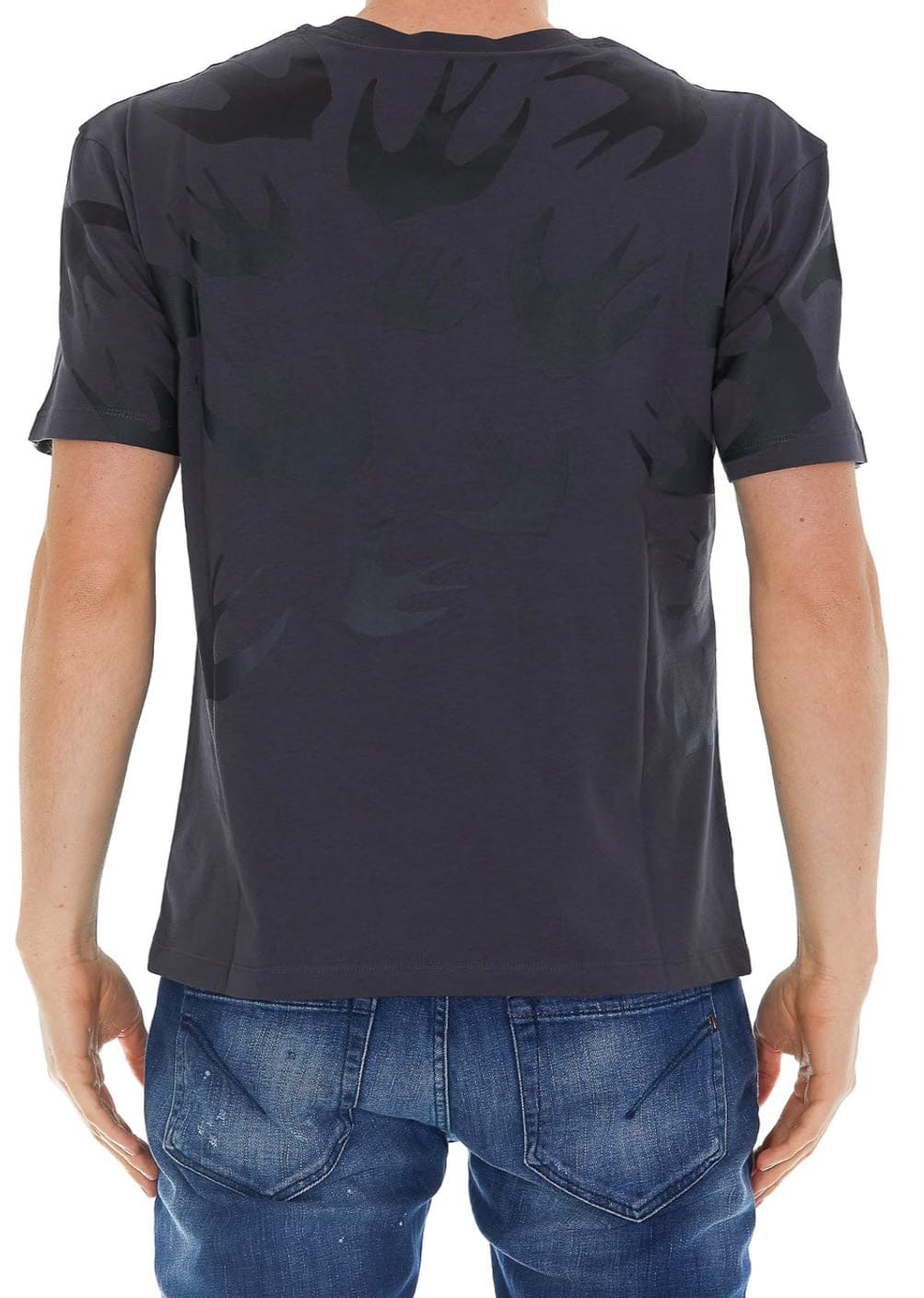 McQ Alexander McQueen Swallow Degradé T-Shirt Darkest Grey