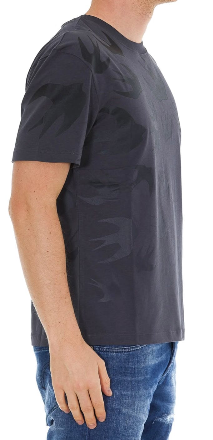 McQ Alexander McQueen Swallow Degradé T-Shirt Darkest Grey