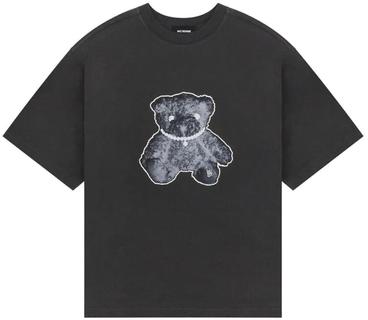 We11done Pearl Necklace Teddy T-Shirt Black