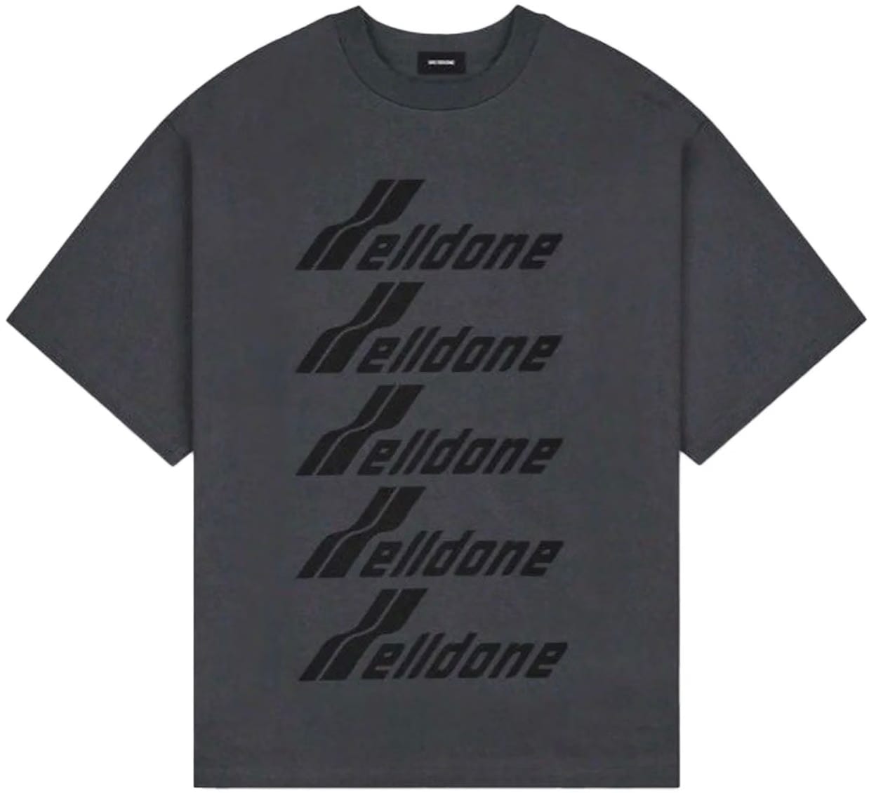 We11done Front Logo T-Shirt Charcoal