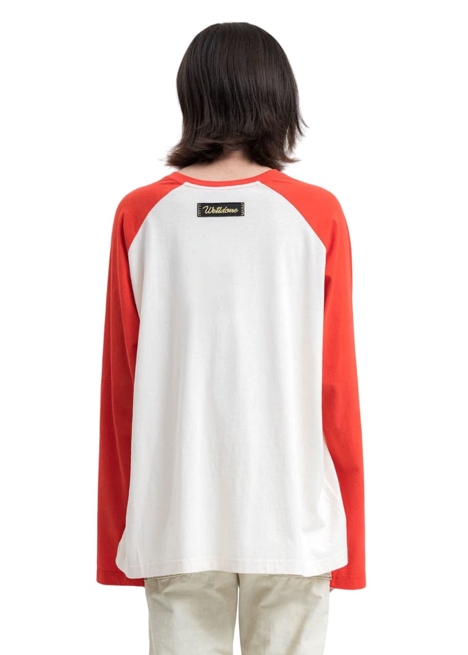 We11done Red Monster Long Sleeve Raglan T-Shirt
