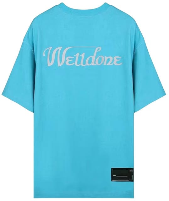 We11done Logo T-Shirt Neon Blue