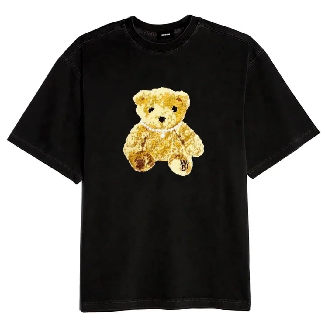 We11done Embroidered Teddy T-Shirt Black