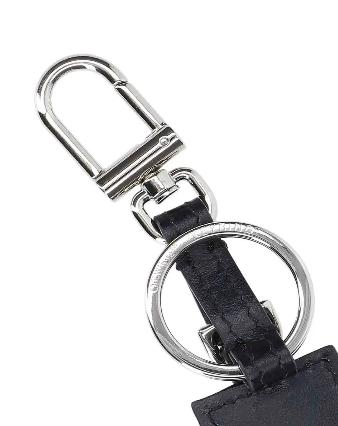 Off-White Quote Key Ring Black Purple