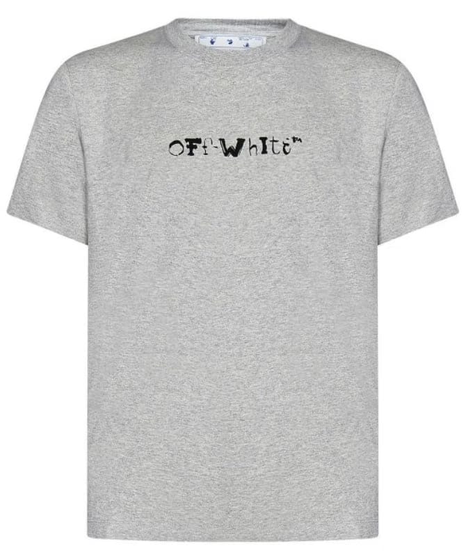 Off-White Faces Oversized Skate S/S Melange Grey T-Shirt