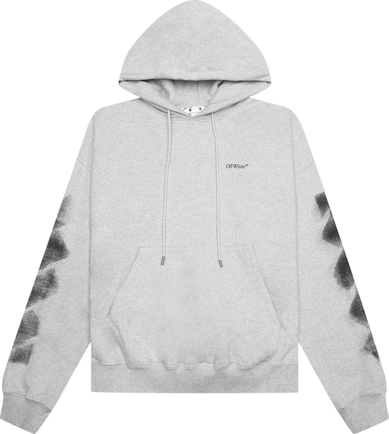 Off-White Jumbo Arrow Boxy Melange Grey Hoodie