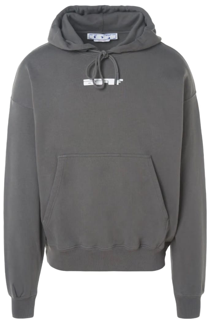 Off-White Teddy Arrow Skate Steel Iron White Hoodie