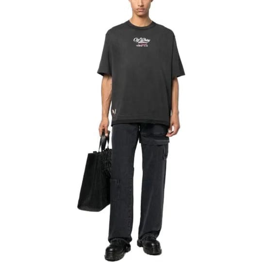 Off-White Wave Off Raw Oversized Skate S/S T-Shirt