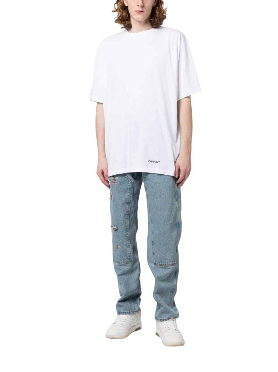 Off-White Scribble Diag Oversized S/S White T-Shirt
