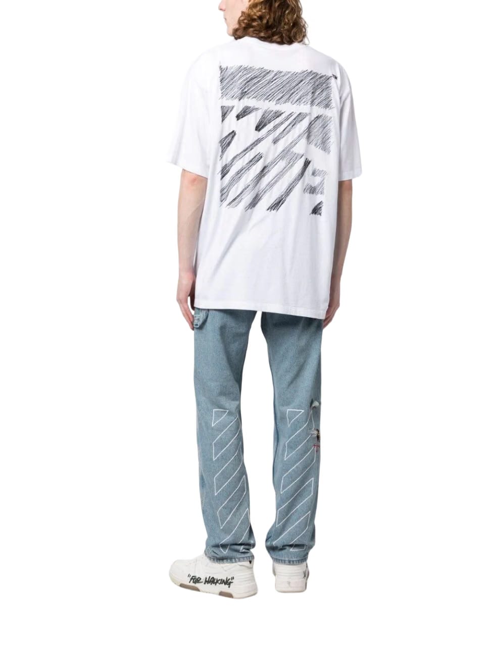 Off-White Scribble Diag Oversized S/S White T-Shirt