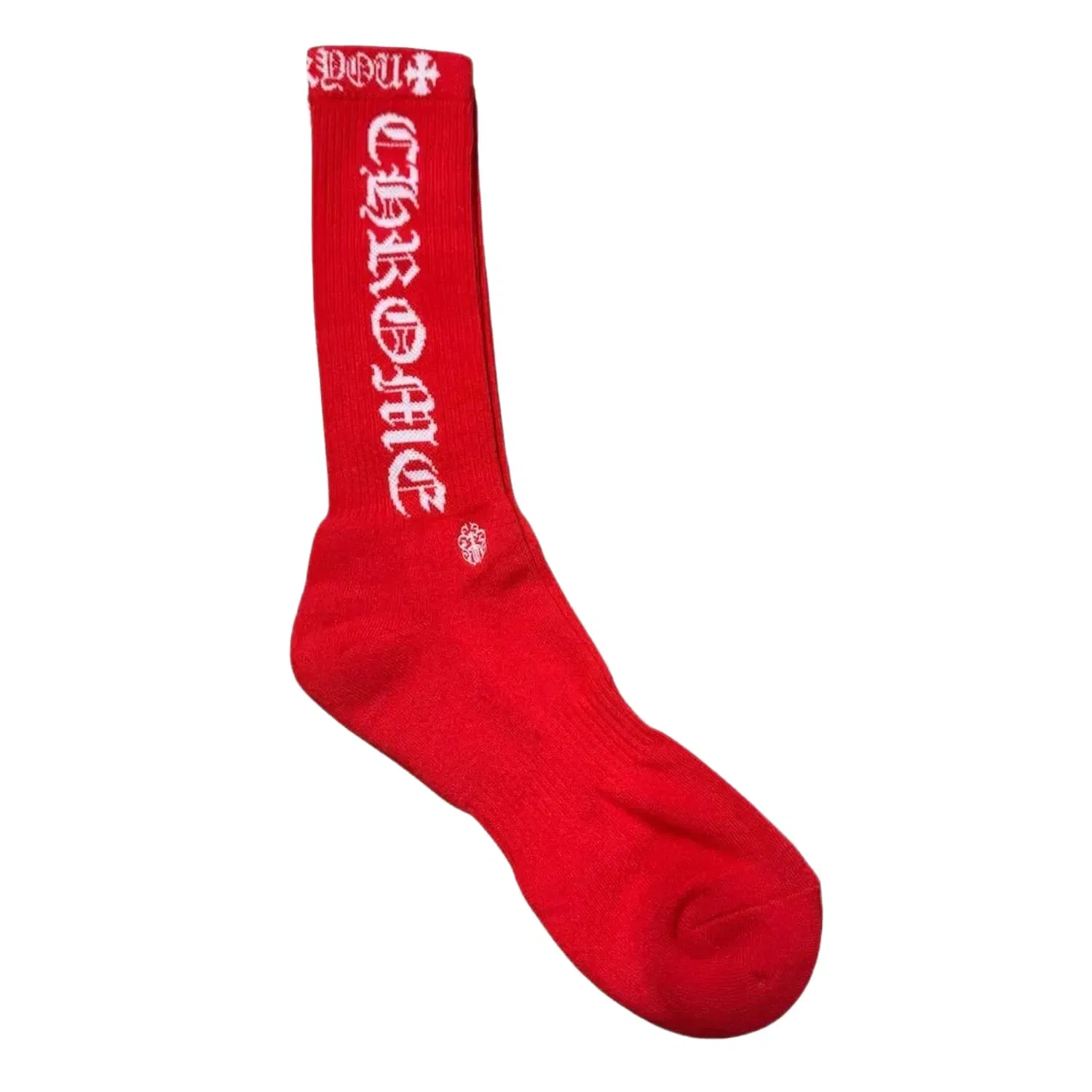 Chrome Hearts Fuck You Logo Socks Red