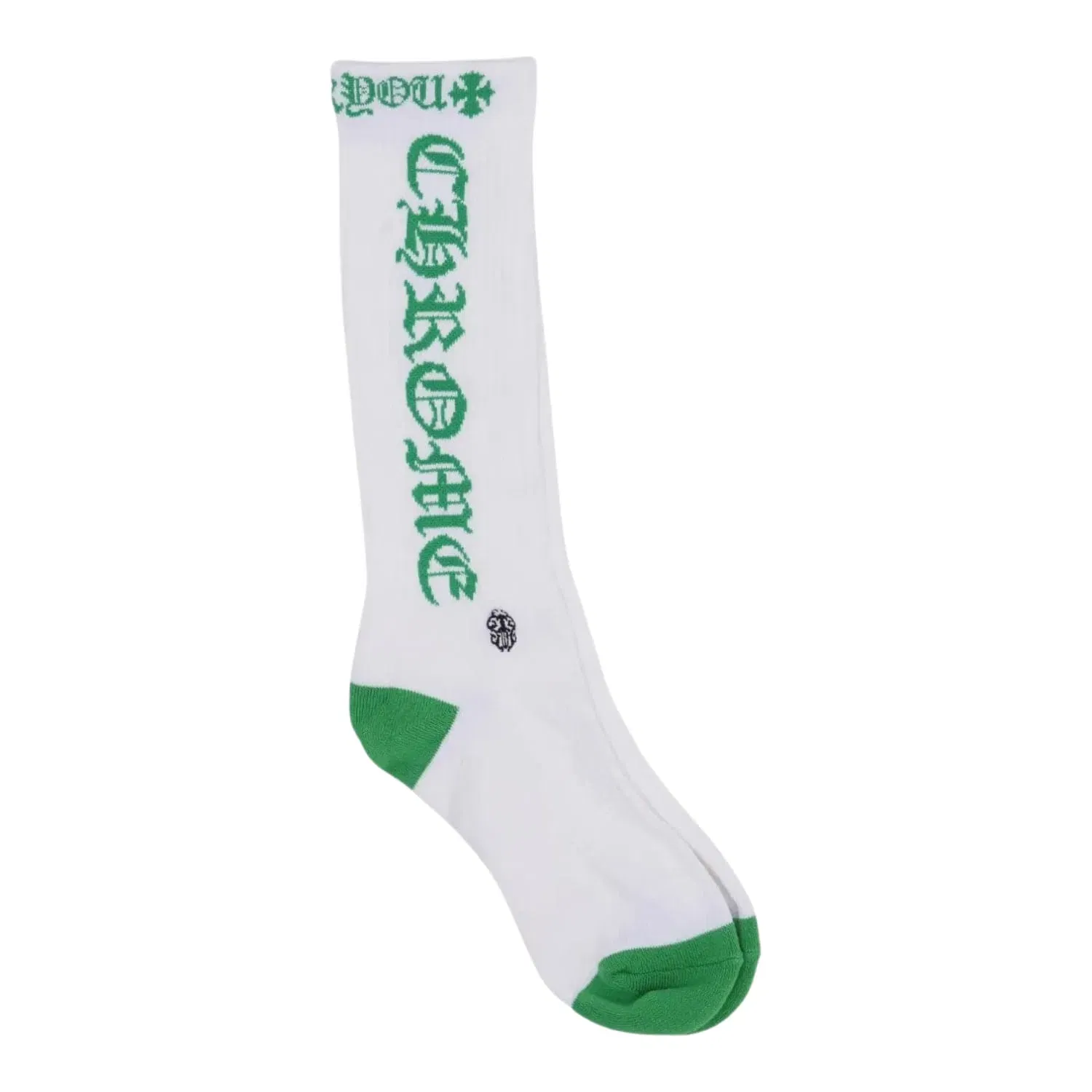 Chrome Hearts Fuck You Logo Socks White/Green