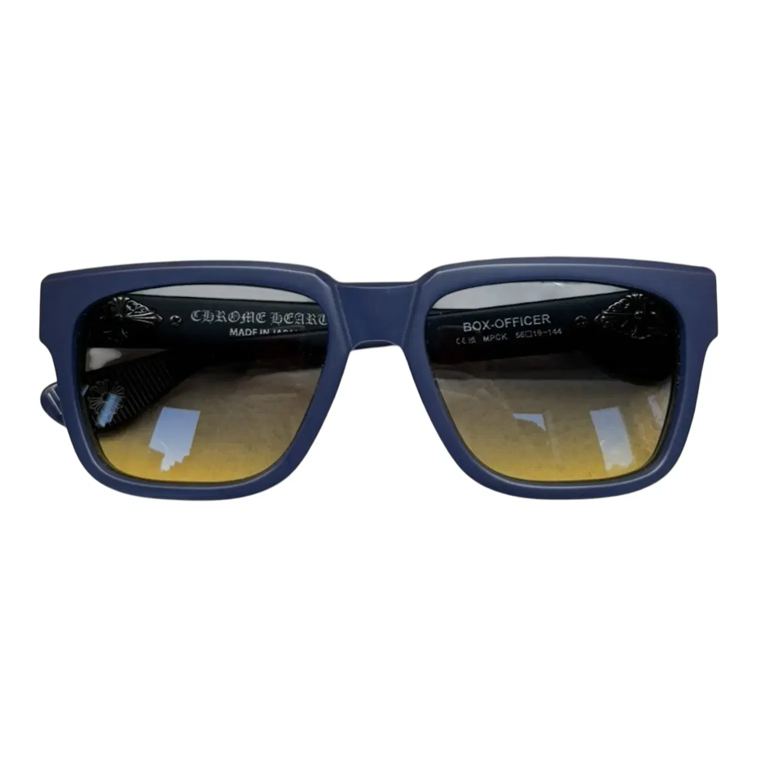 Chrome Hearts Box Officer Matte Peacock/Navy Sunglasses