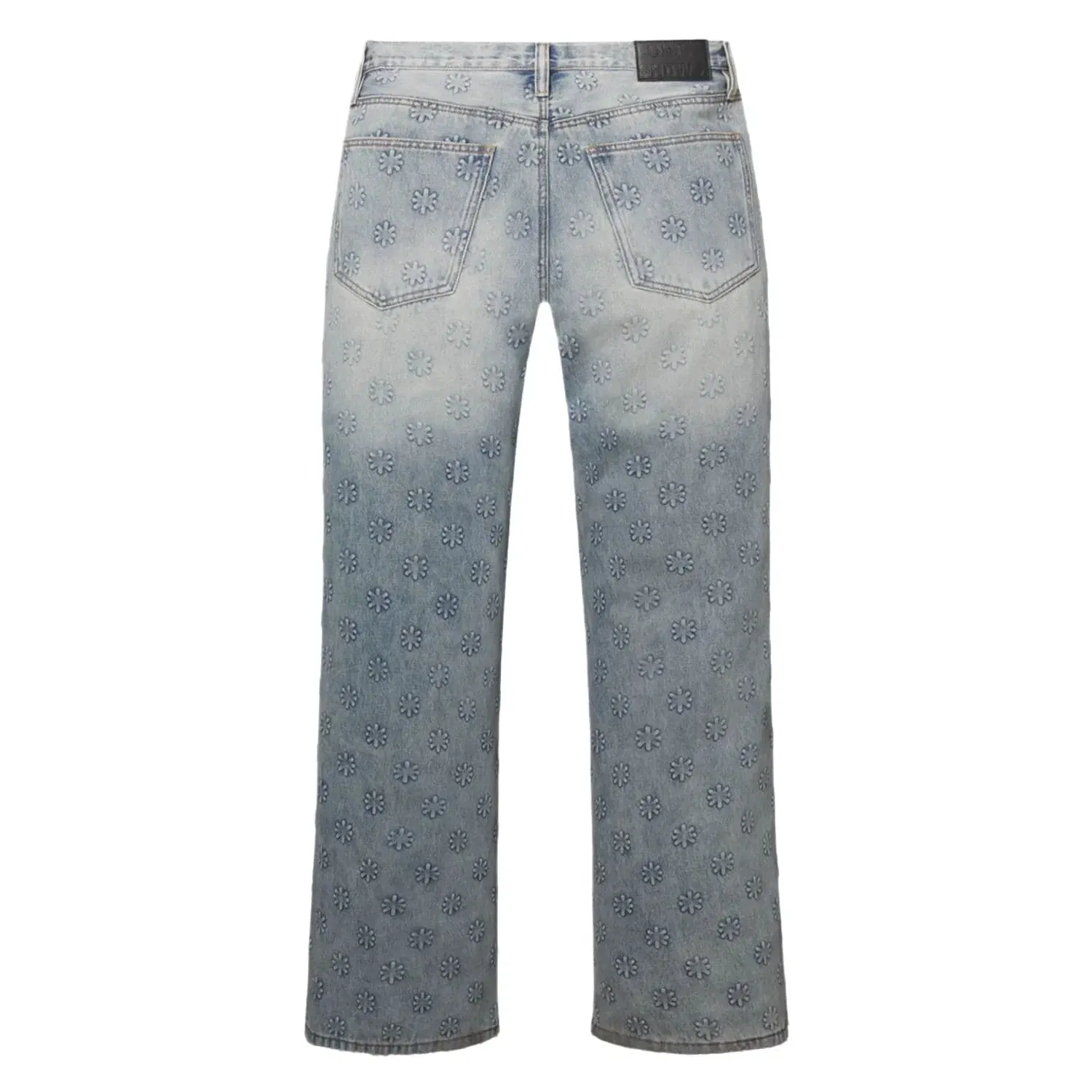 Lost Shdws LostShdws Embossed Denim Pants Blue