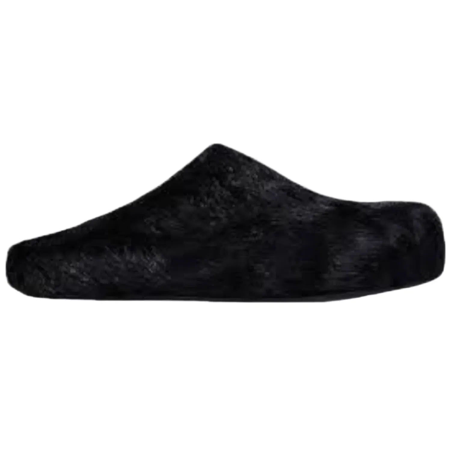 Marni Long Hair Calfskin Fussbett Sabot Mule Black