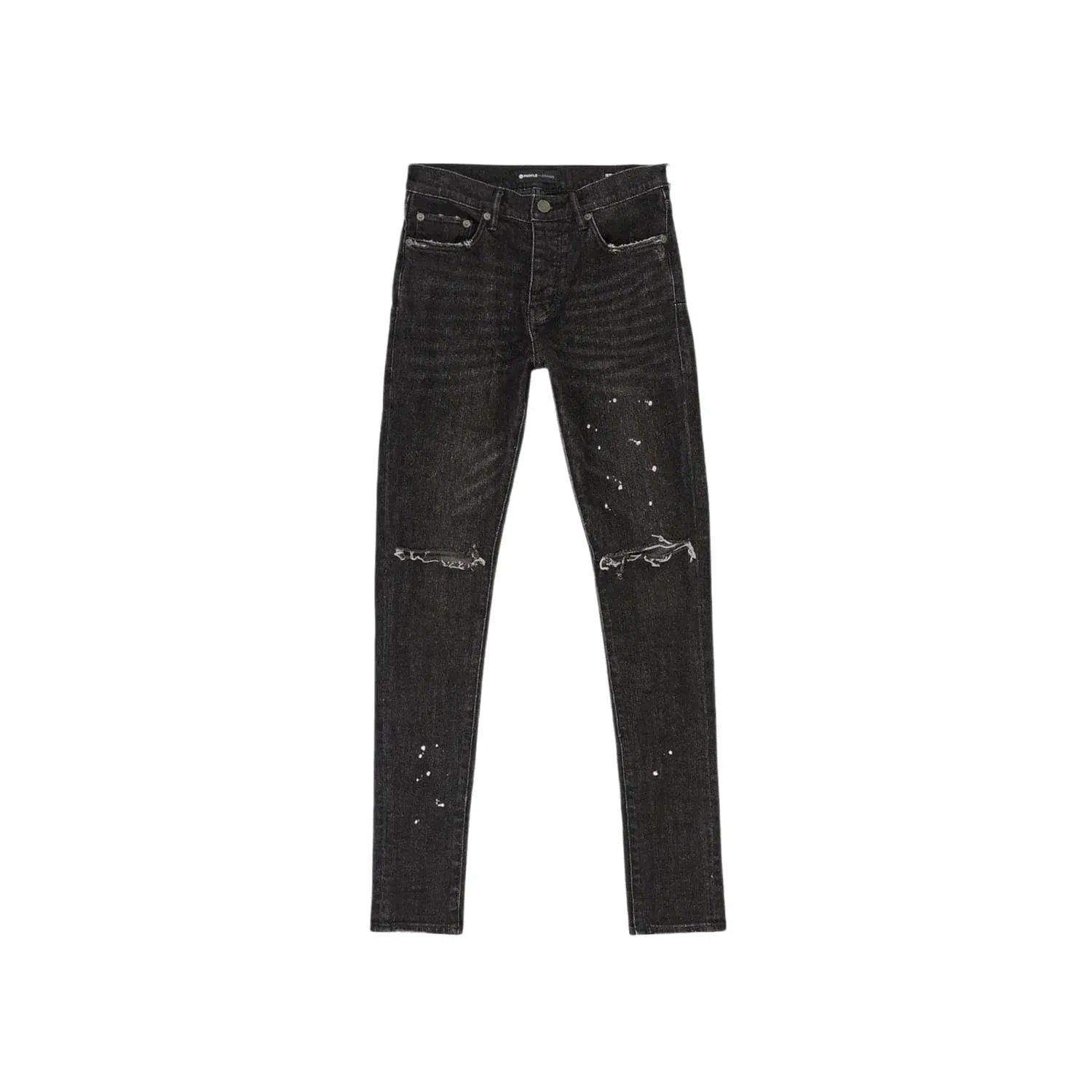 Purple Brand Over Spray Pants Black