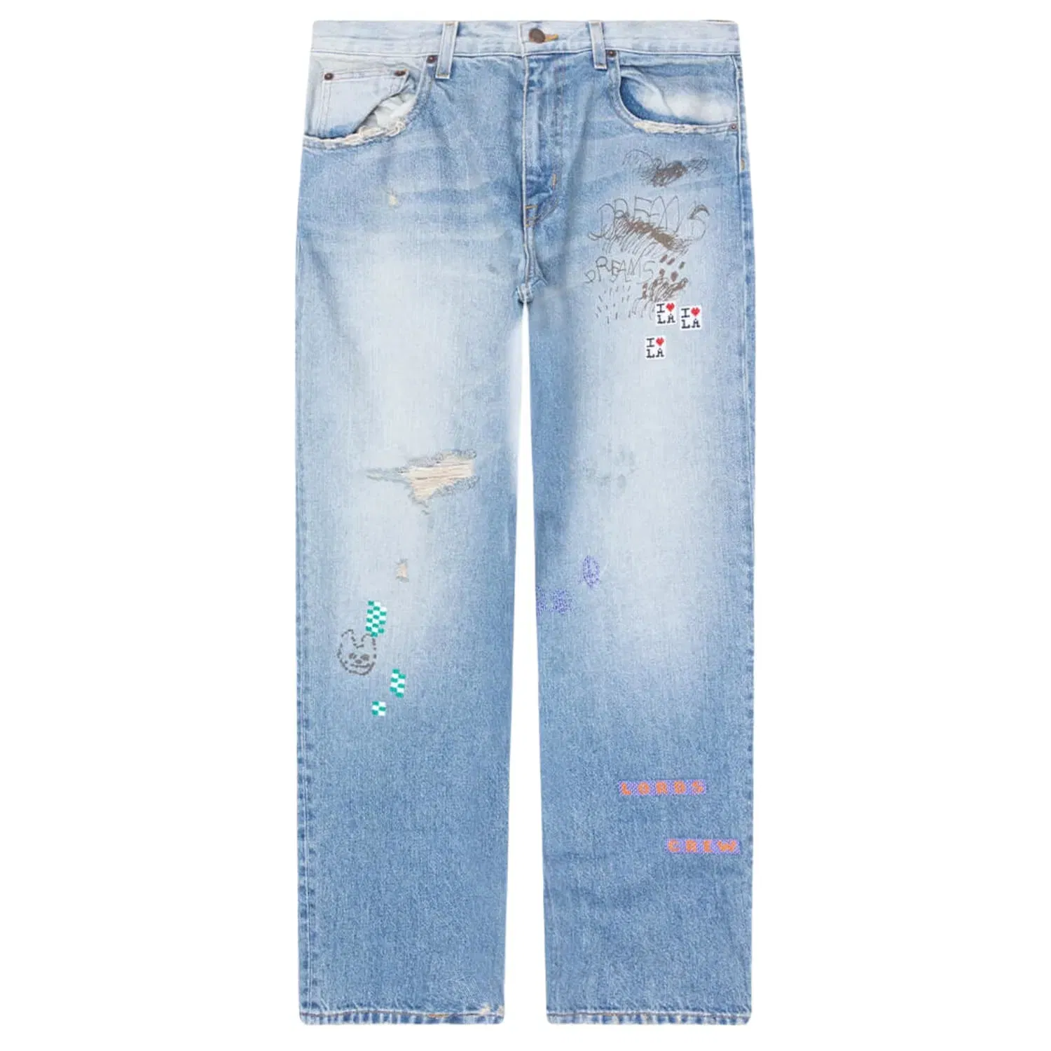 Paly Hollywood Lucky Jeans Light Wash Blue