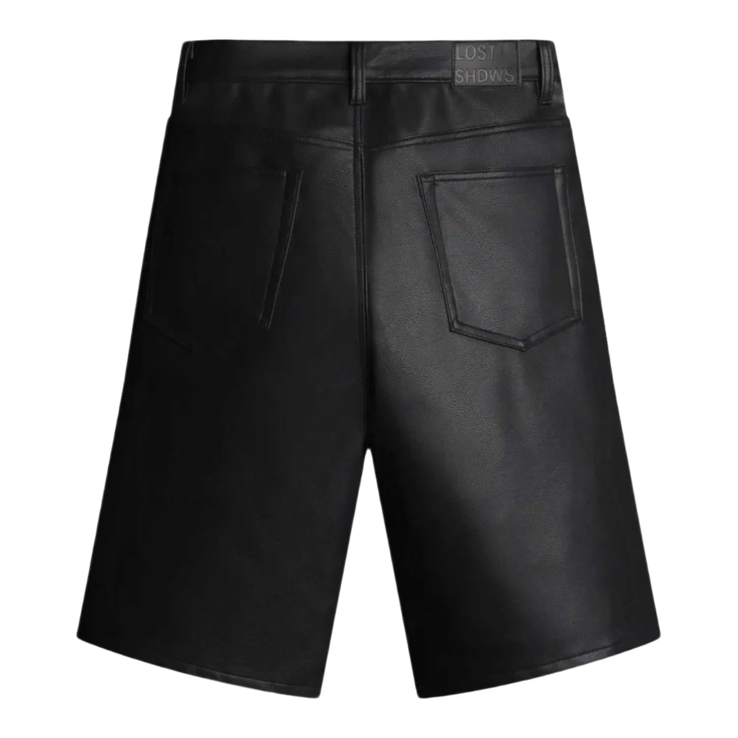 Lost Shdws Lostshdws Leather Shorts Black Red