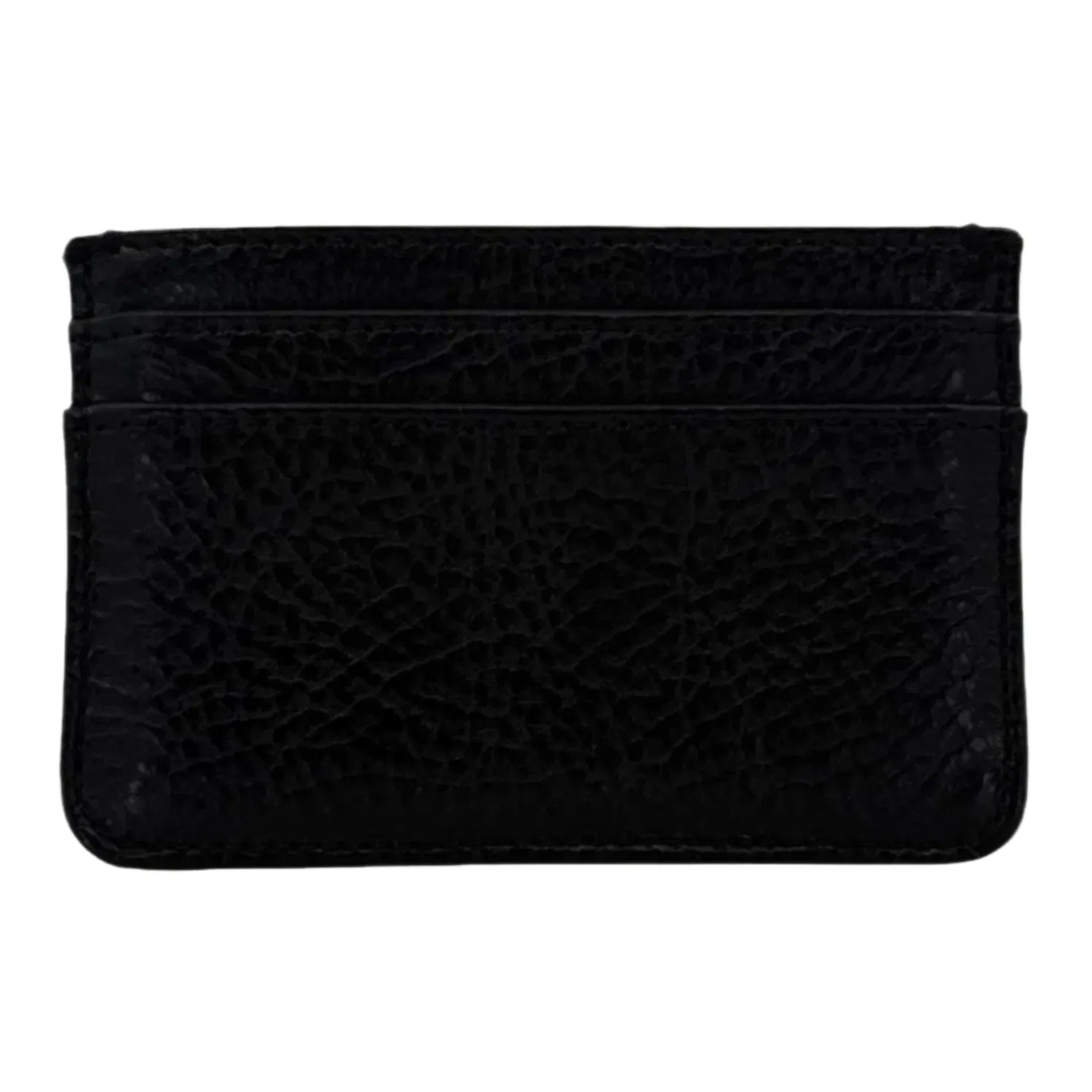 Chrome Hearts Leather Scroll Card Holder Black