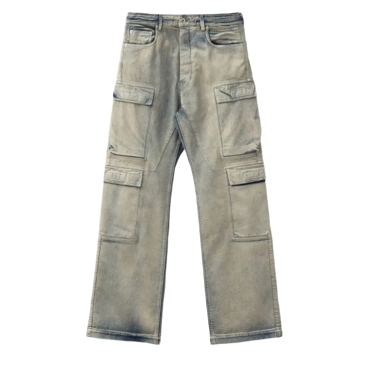 Rick Owens DRKSHDW Double Cargo Jeans Acid Wash