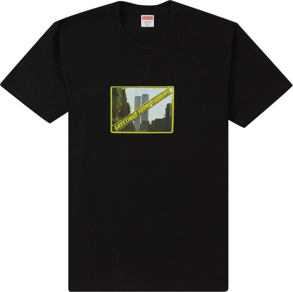 Supreme Greetings From NY Tee Black