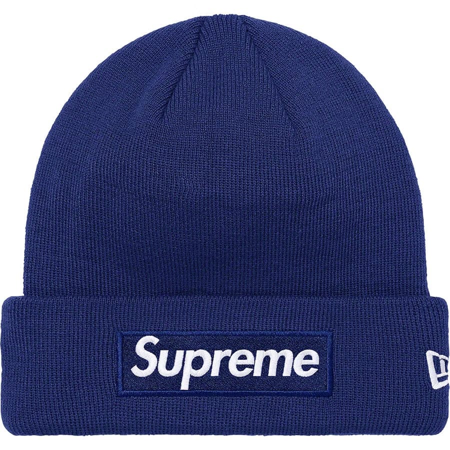 Supreme x New Era Box Logo Beanie Washed Navy (FW21)