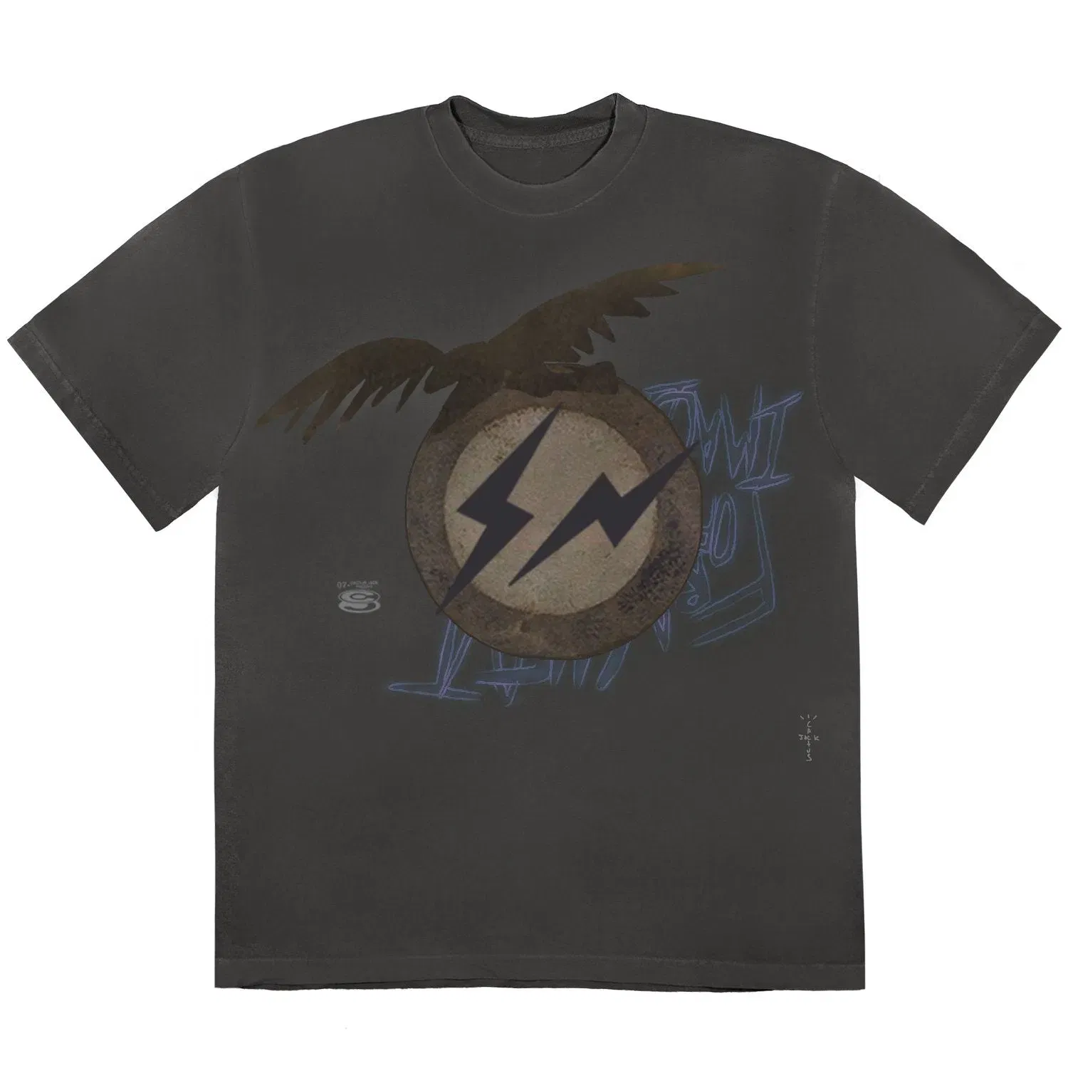 Travis Scott Cactus Jack x Fragment Create T-shirt Washed Black