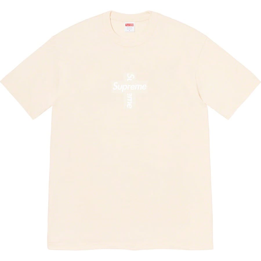 Supreme Cross Box Logo Tee Natural