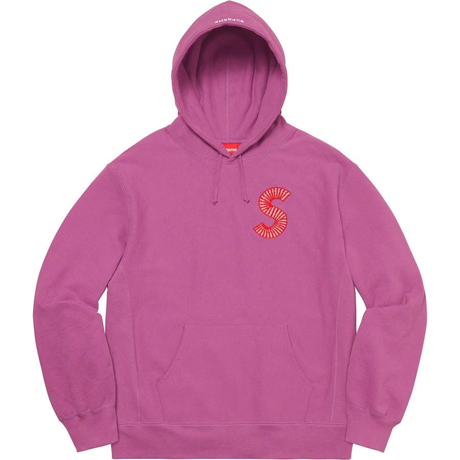 Supreme S Logo Hooded Sweatshirt Bright Purple