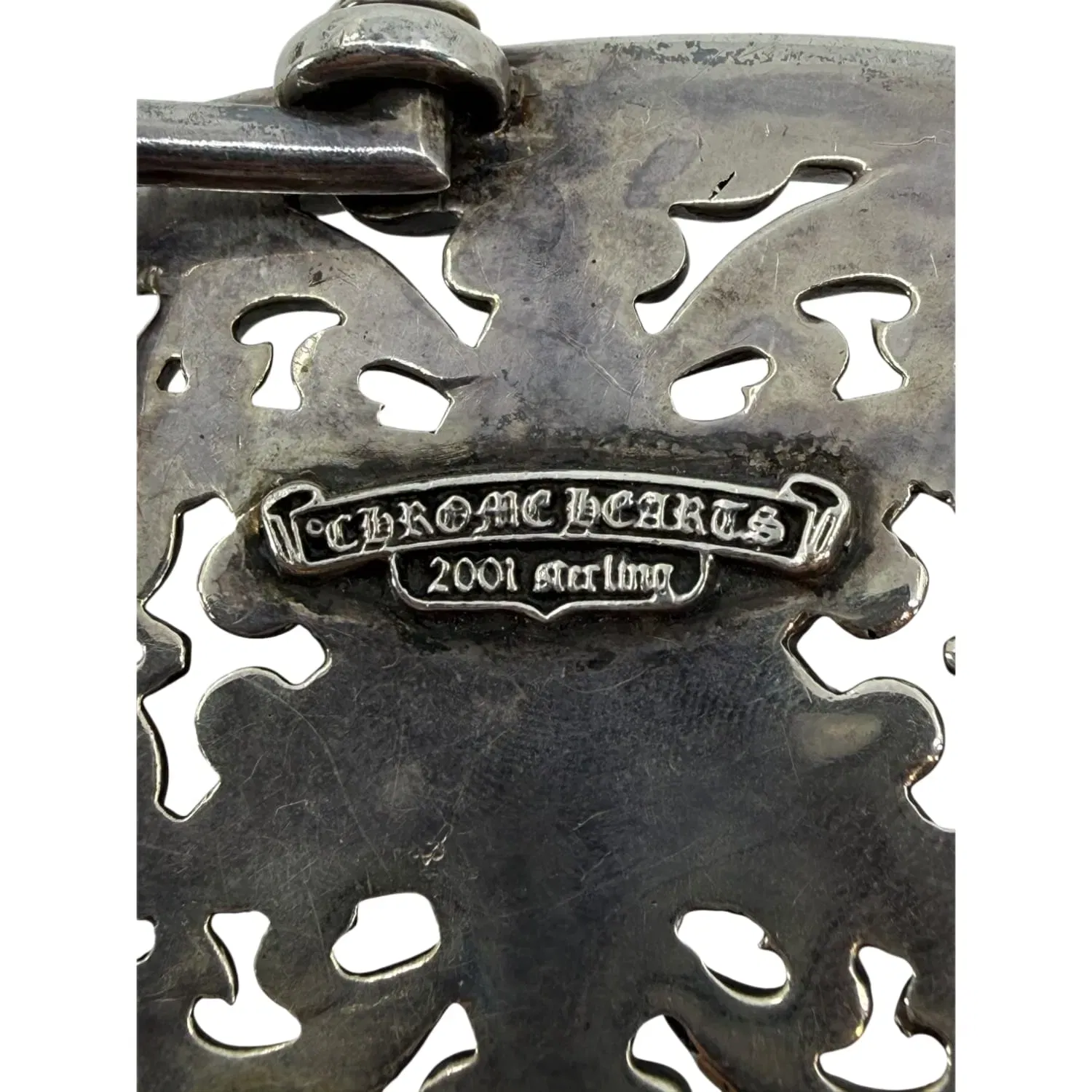 Chrome Hearts Silver Oval Star Belt Buckle