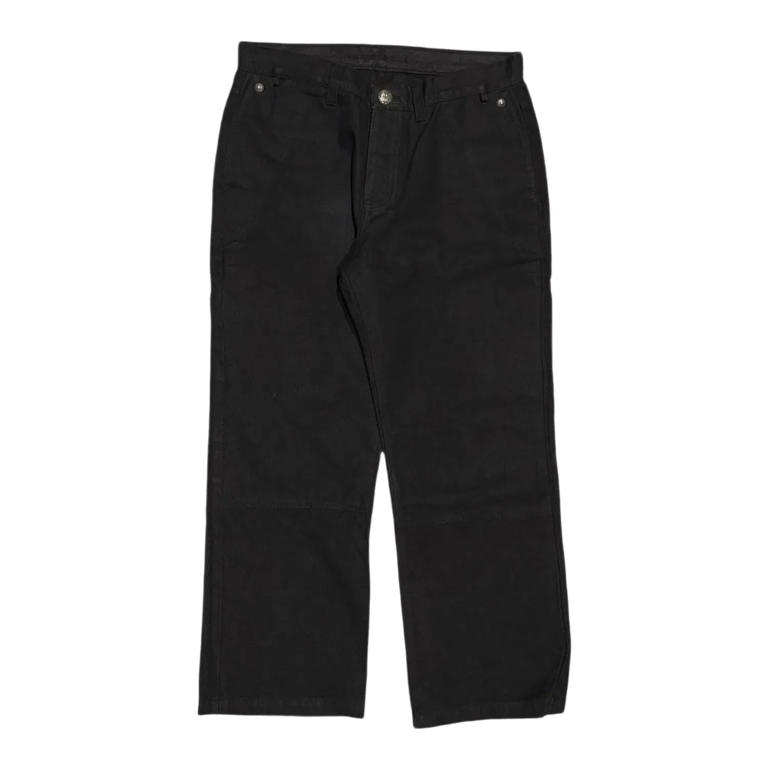 Chrome Hearts Cross Patch Double Knee Carpenter Pants Black