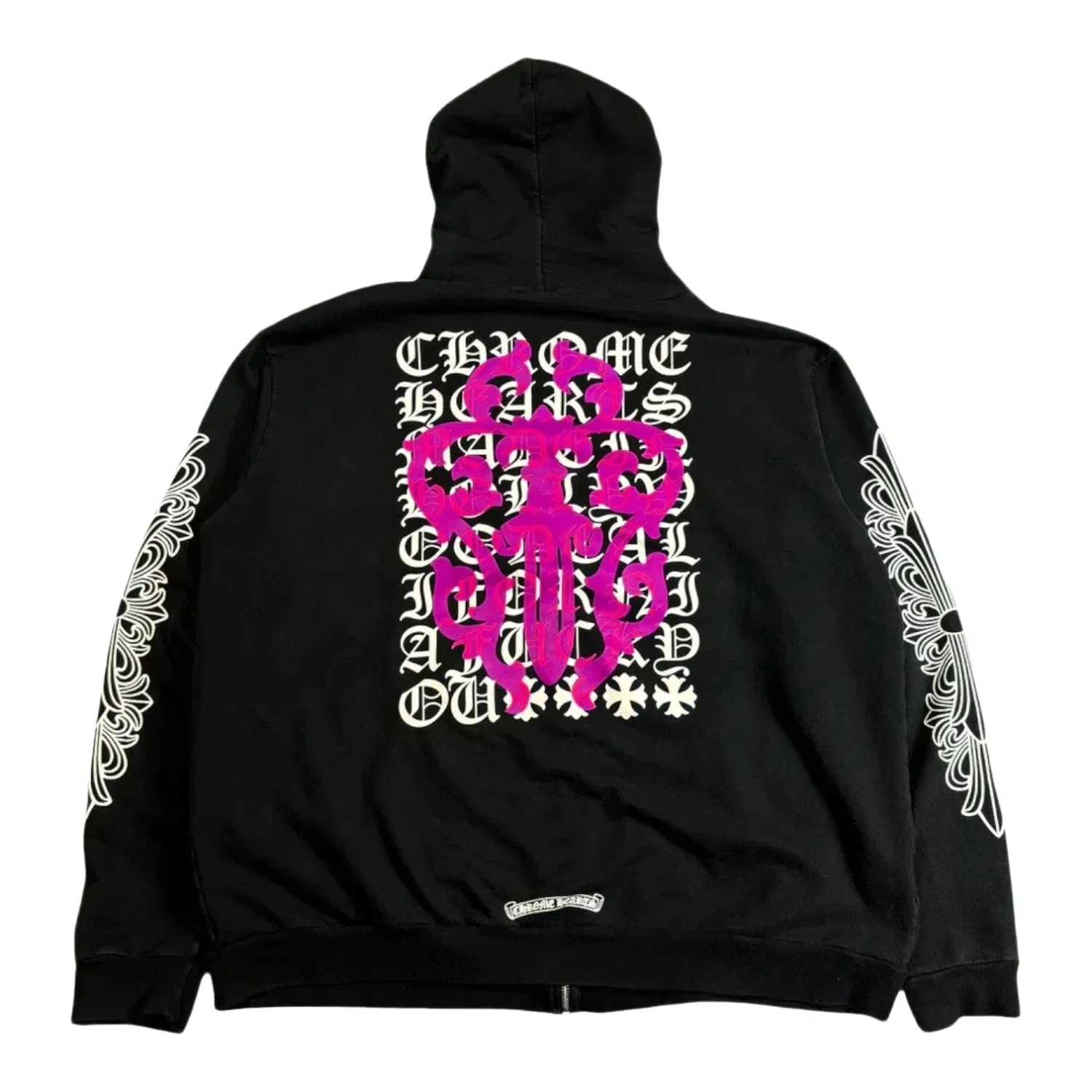 Chrome Hearts Eye Chart Dagger Zip-Up Hoodie Black