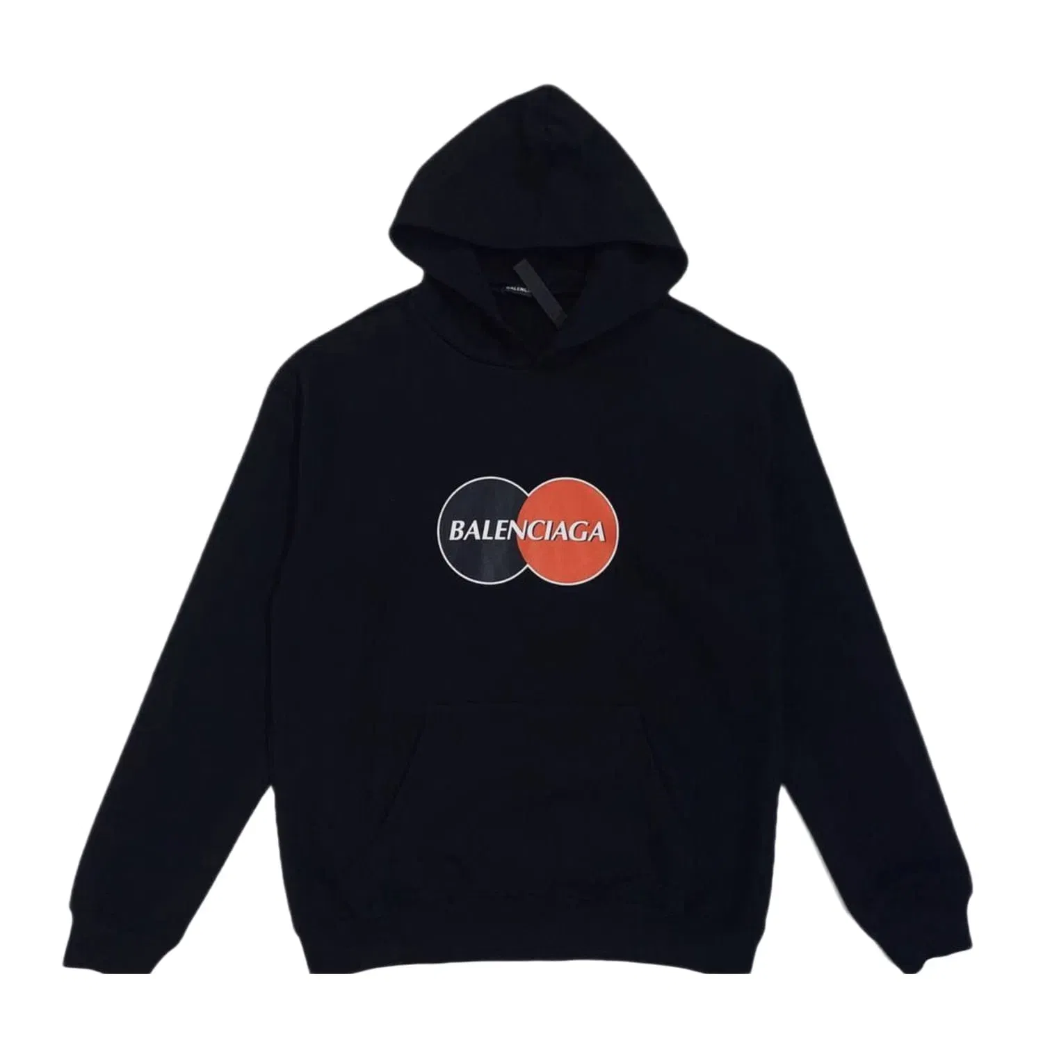 Balenciaga Mastercard Logo Hoodie Black
