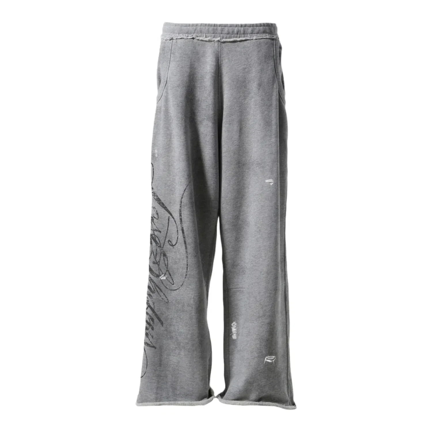 Lost Shdws LostShdws Distressed Script Sweatpants Grey