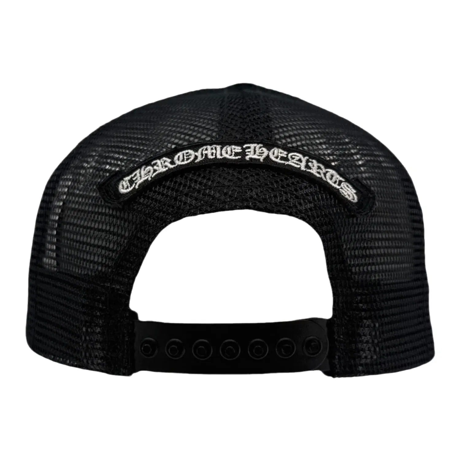 Chrome Hearts Fuck White Leather Patch Trucker Hat