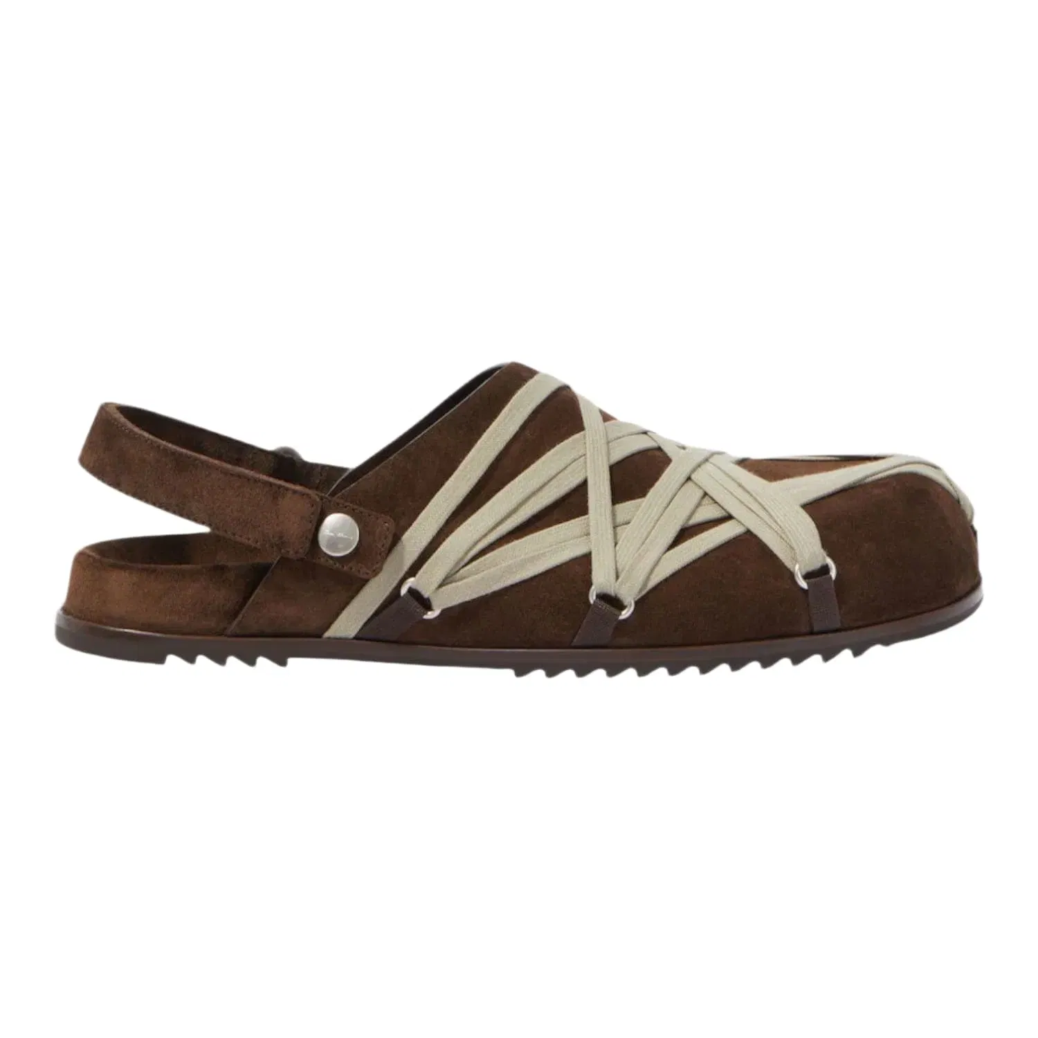 Rick Owens Megalace Mule Slippers Brown