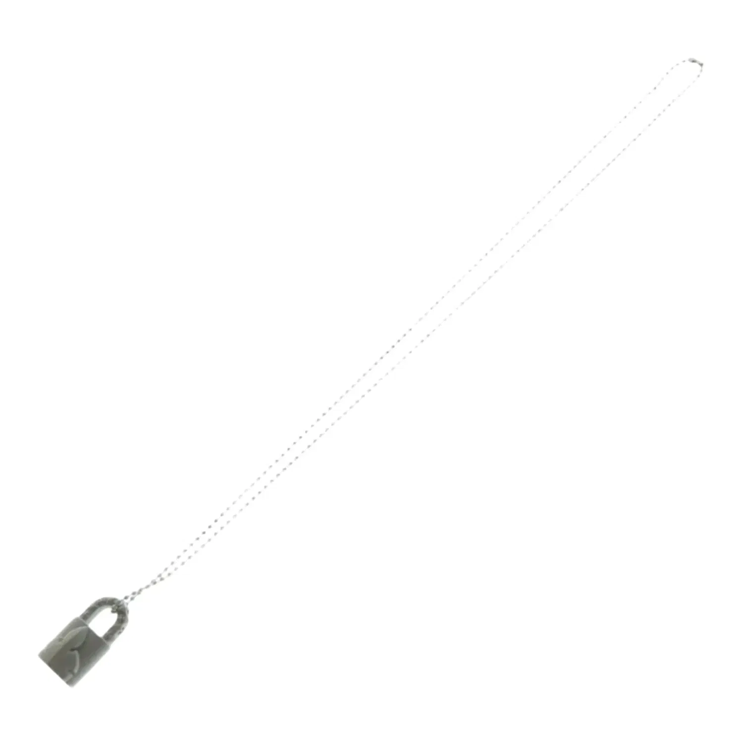 Chrome Hearts Silichrome White Lock Necklace