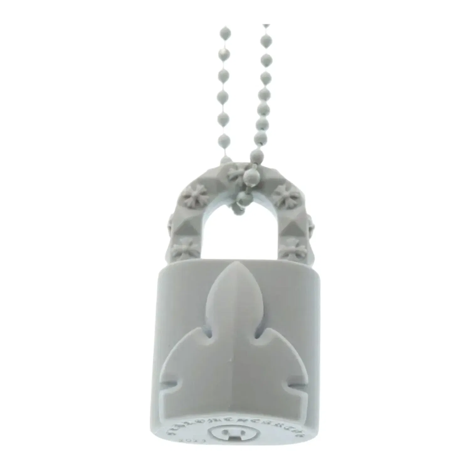 Chrome Hearts Silichrome White Lock Necklace