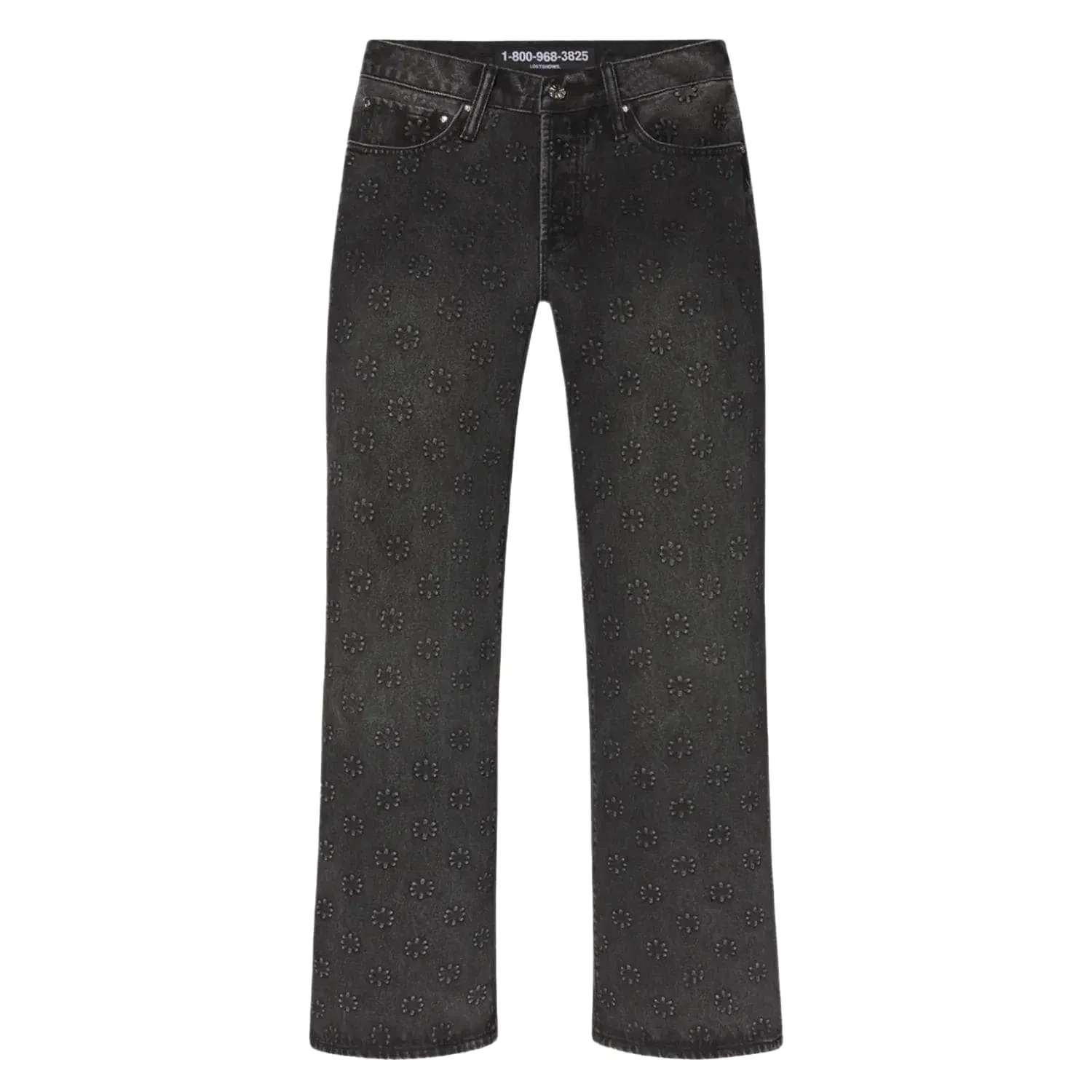 Lost Shdws LostShdws Embossed Denim Pants Black