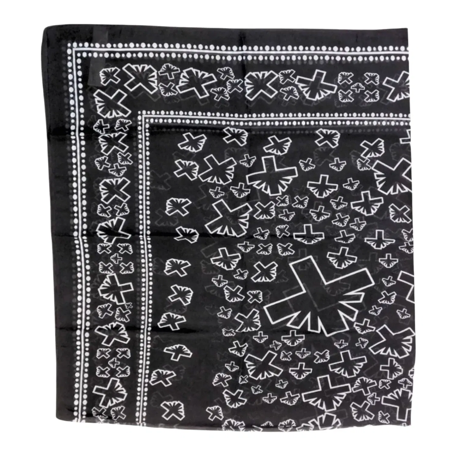 Vertabrae Black Chiffon Scarf