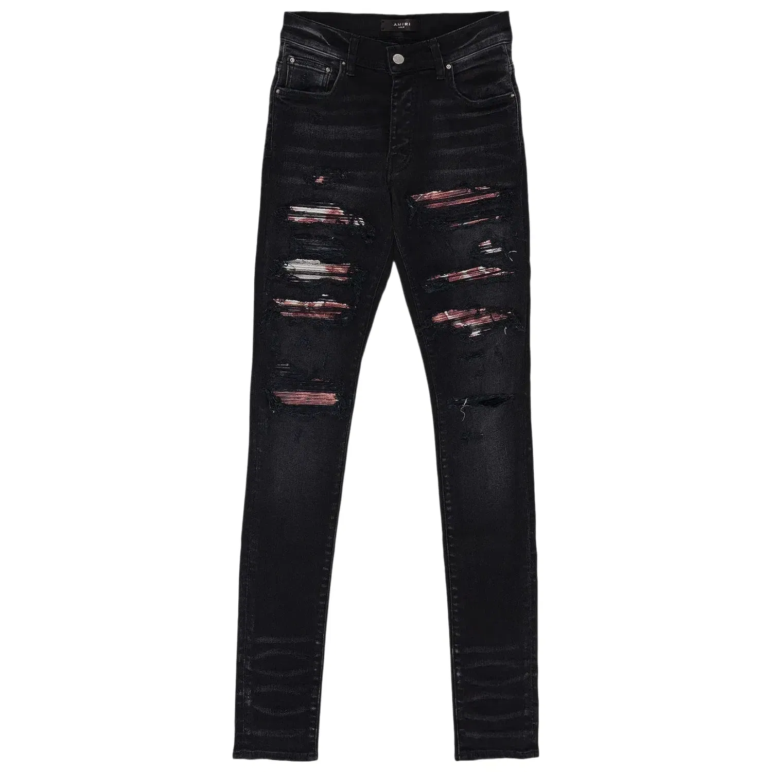 Amiri Thrasher Tie Dye Aged Jeans Black