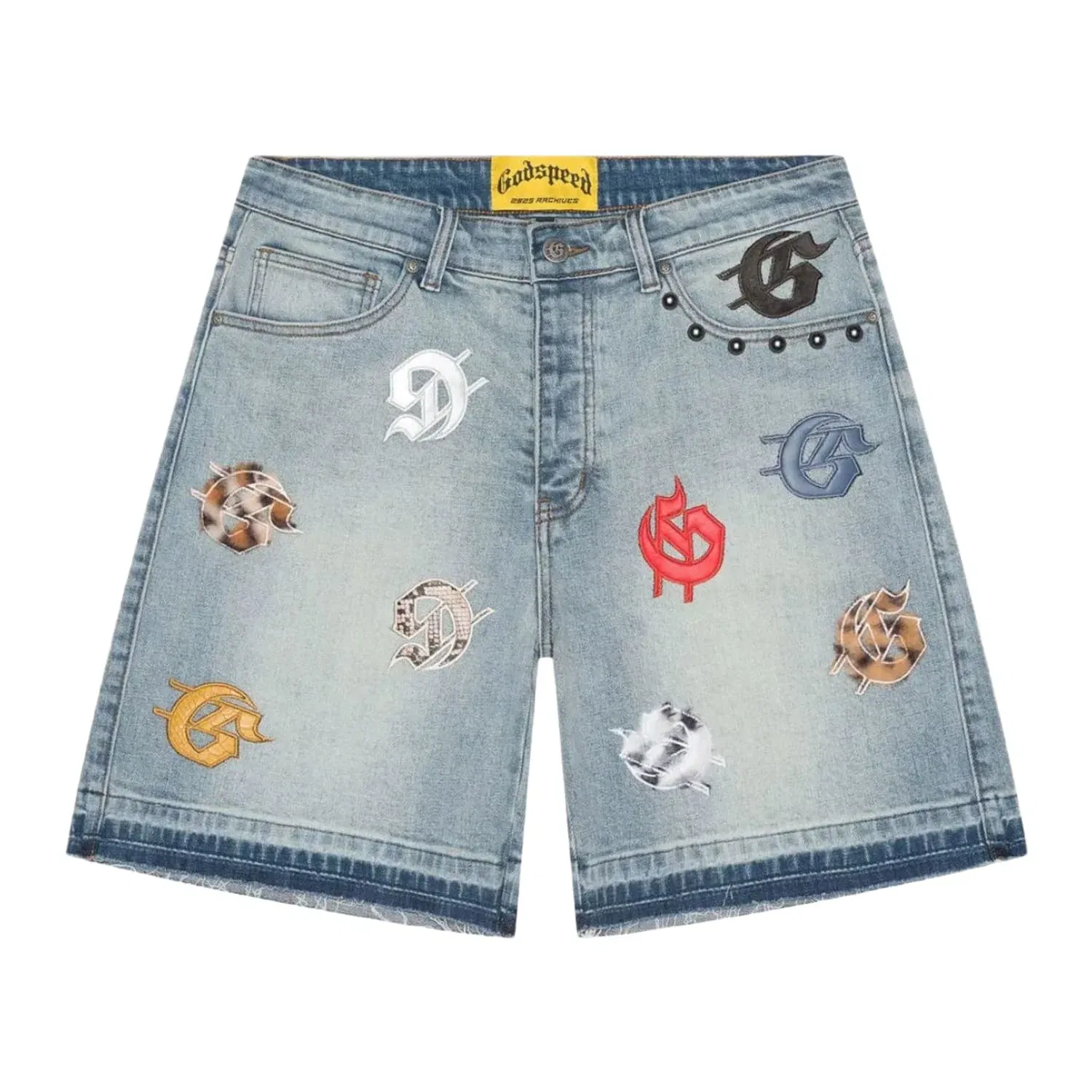 Godspeed Infinity Denim Jeans Shorts Multi Color