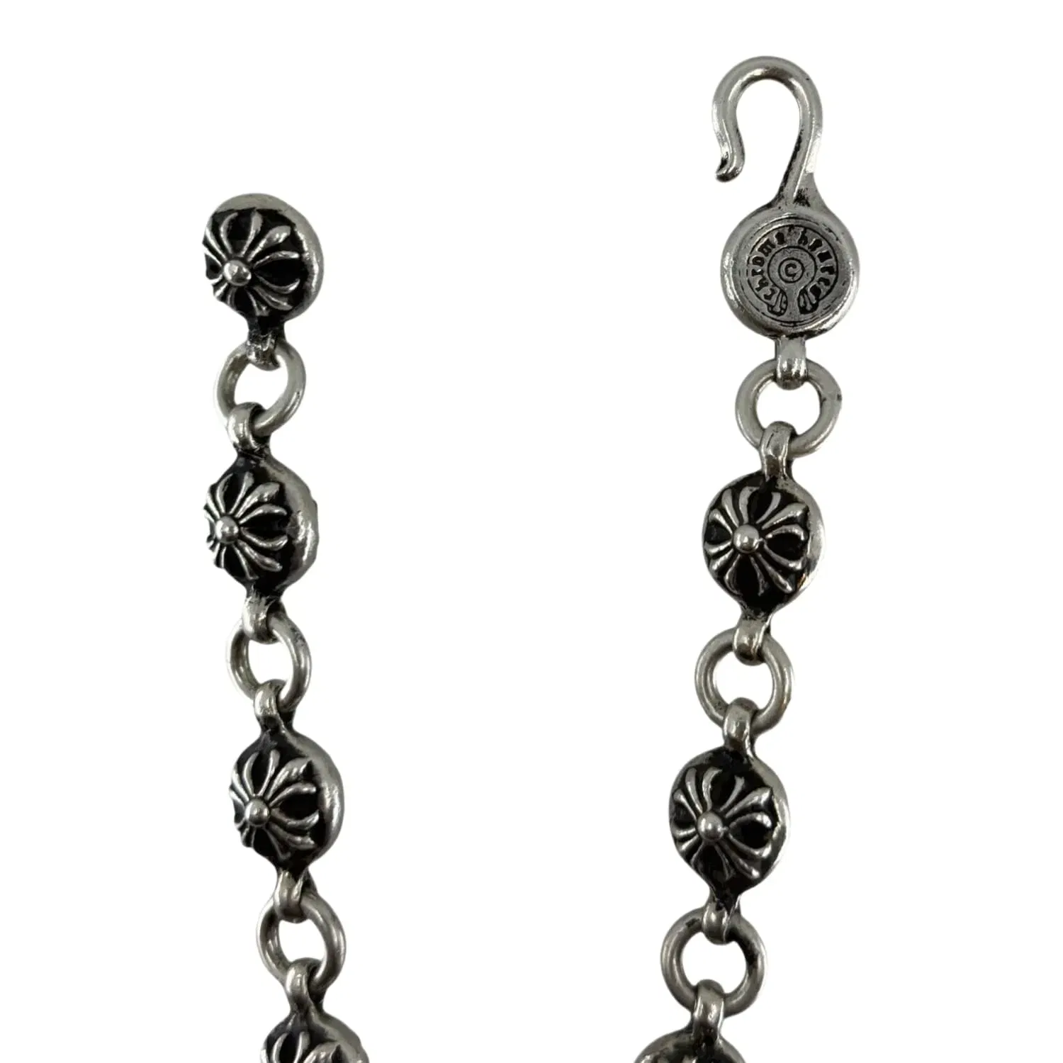 Chrome Hearts Silver Cross Ball Bracelet - 10 Links